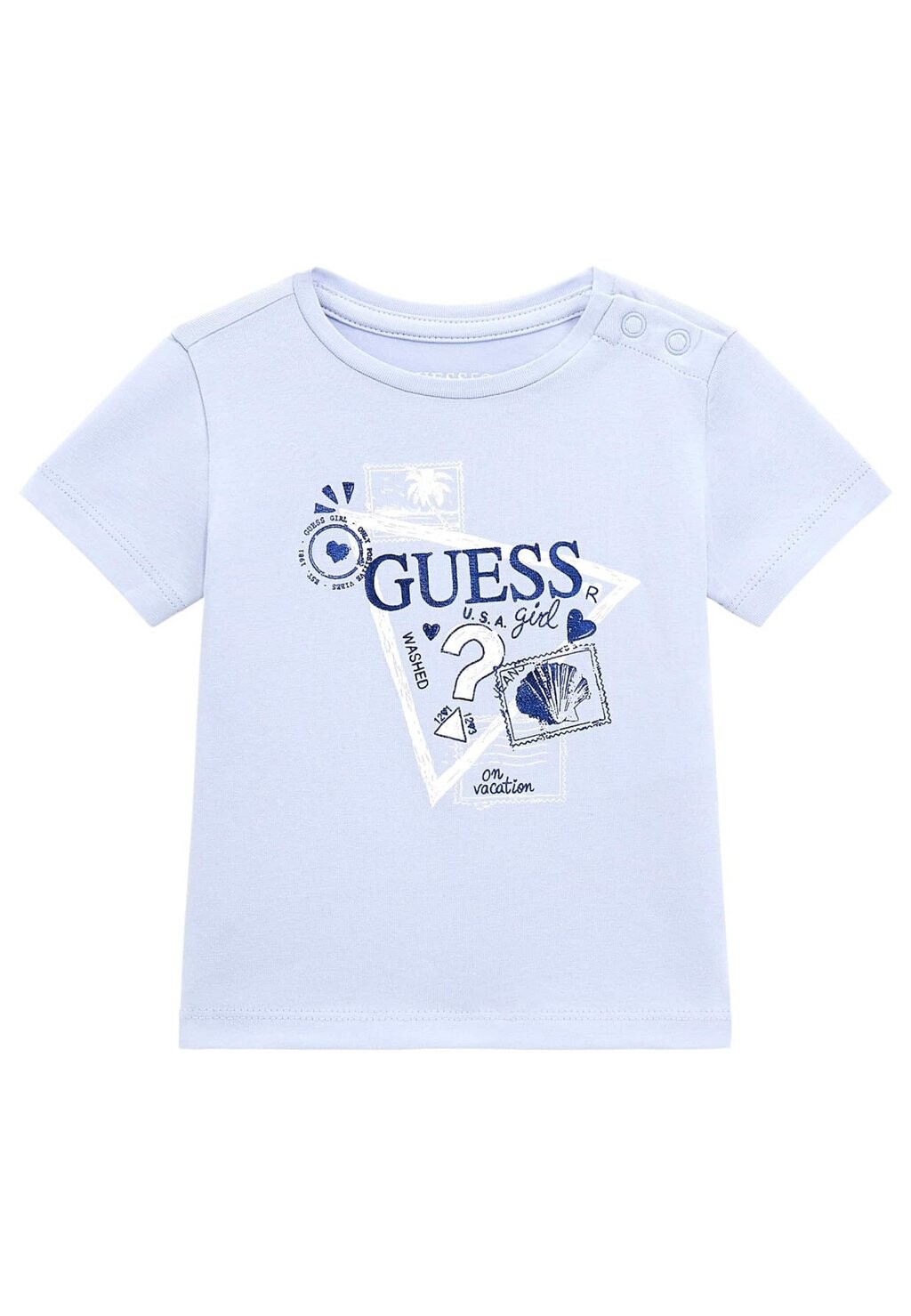 

Футболка с принтом DREIECK VORN Guess, цвет himmelblau