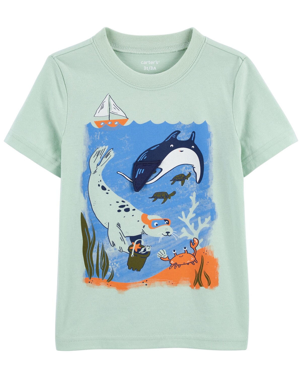 

Футболка Baby Sea Animal из джерси Carter's, зеленый