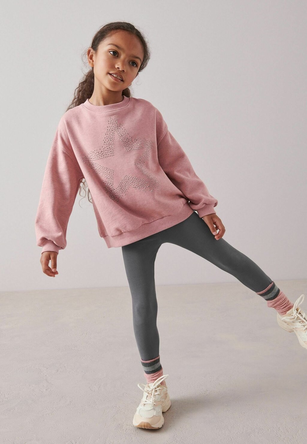 

Толстовка Sparkle Crew Set Next, цвет pink sparkle