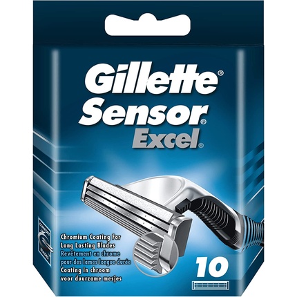 Лезвия для мужской бритвы Sensor Excel, 10 лезвий, Gillette