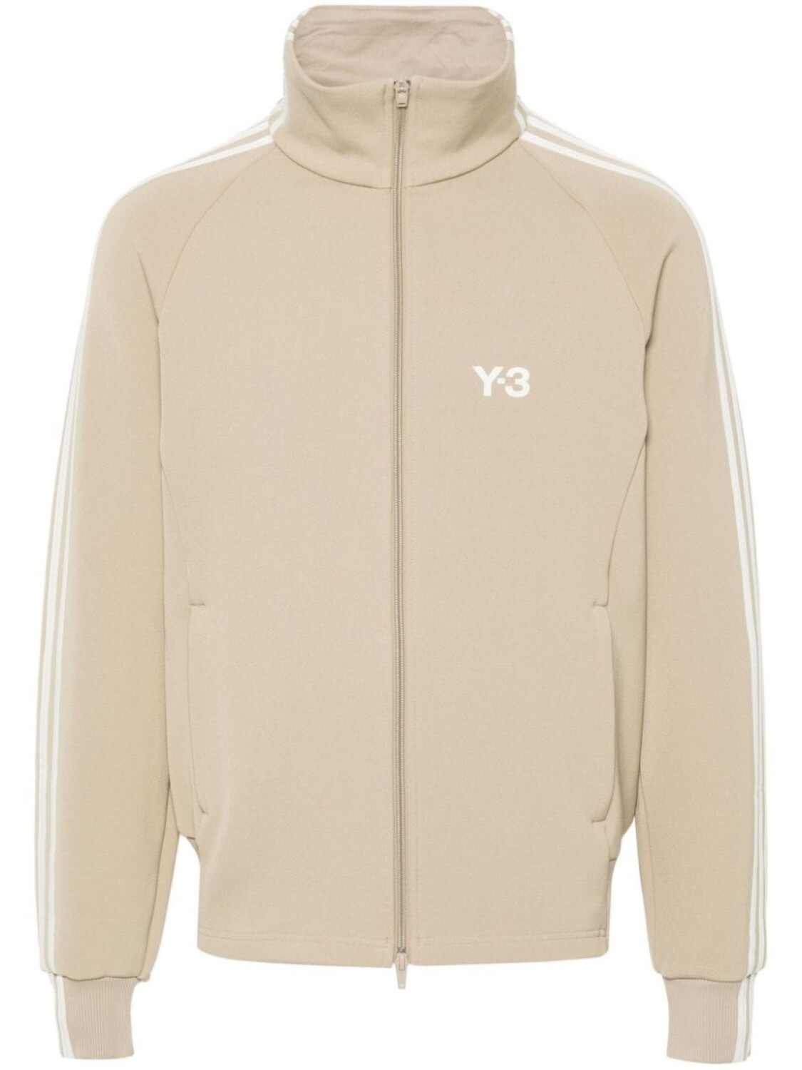 

Y-3 толстовка на молнии с логотипом «3 полоски», нейтральный цвет