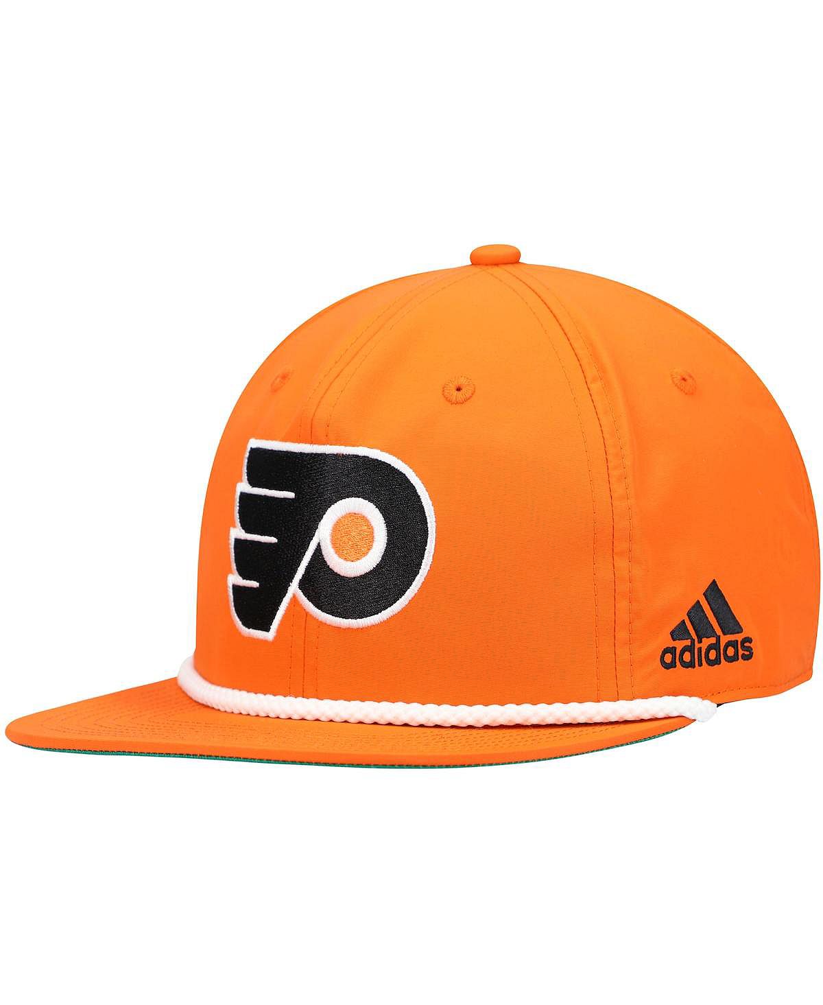 Мужская оранжевая регулируемая кепка Philadelphia Flyers Rope adidas