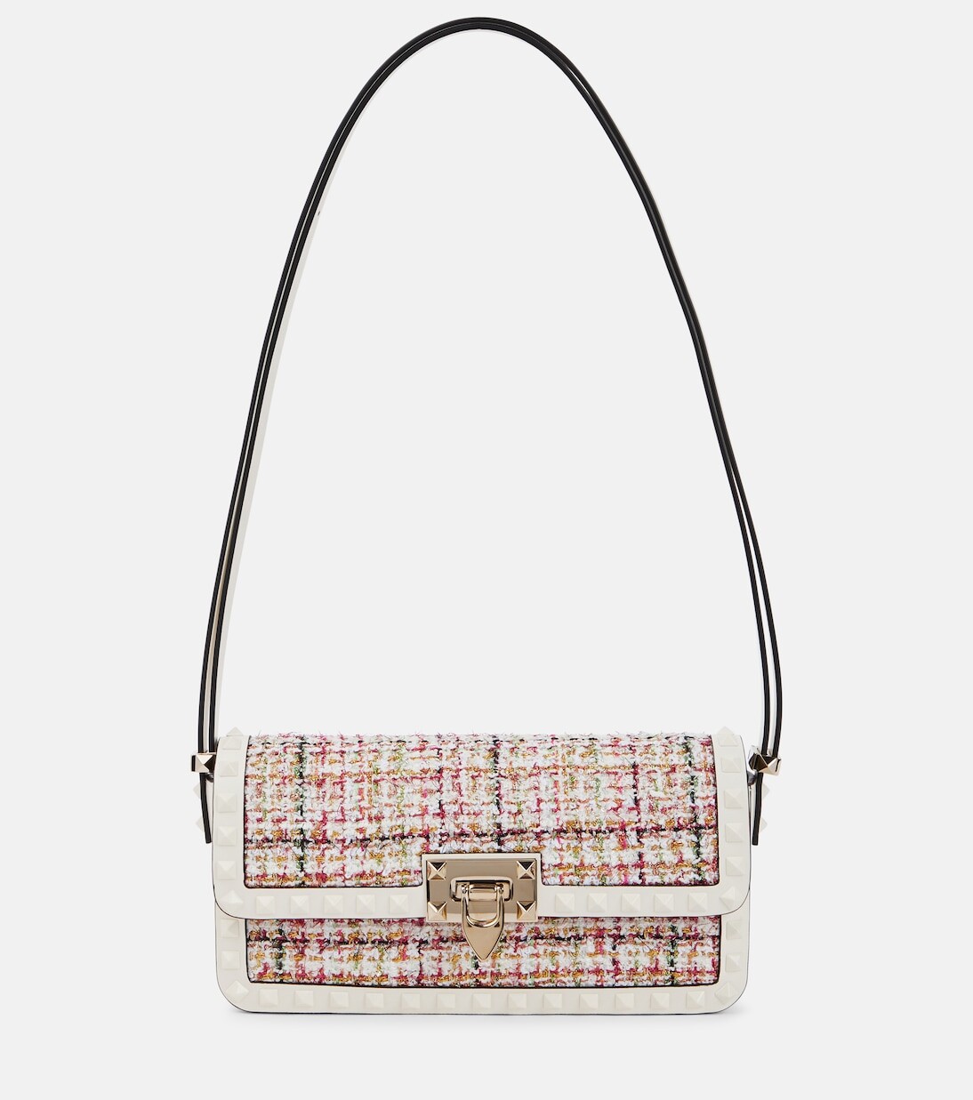 

Твидовая сумка через плечо rockstud23 e/w Valentino Garavani, мультиколор