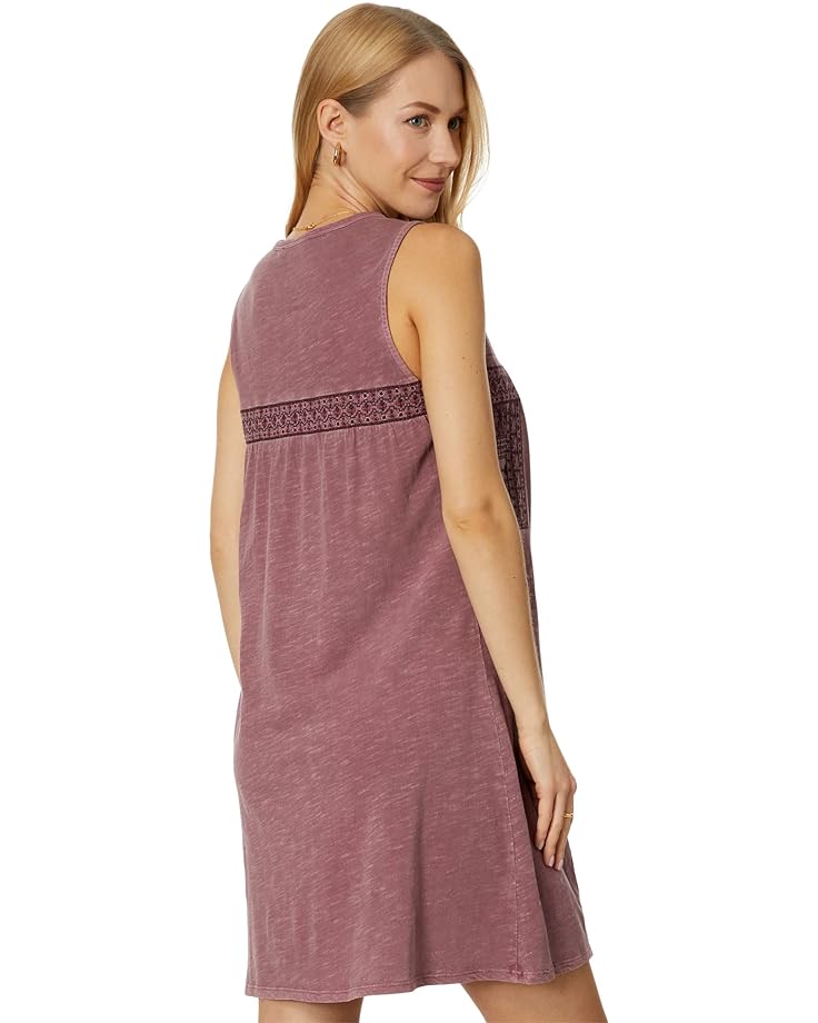 Платье Lucky Brand Embroidered Sleeveless Knit Mini Dress, цвет Rose Brown