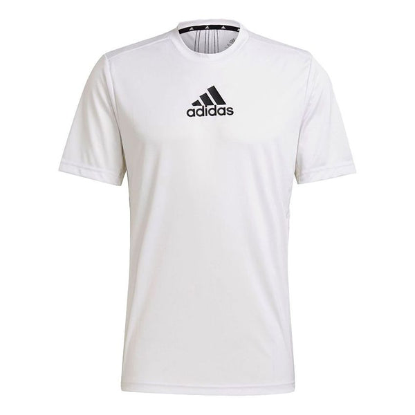 Футболка adidas Logo Printing Training Sports Round Neck Short Sleeve White, белый