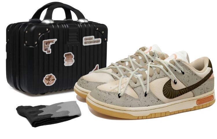 

Кроссовки для скейтбординга Dunk унисекс с низким верхом желто-коричневые Nike
