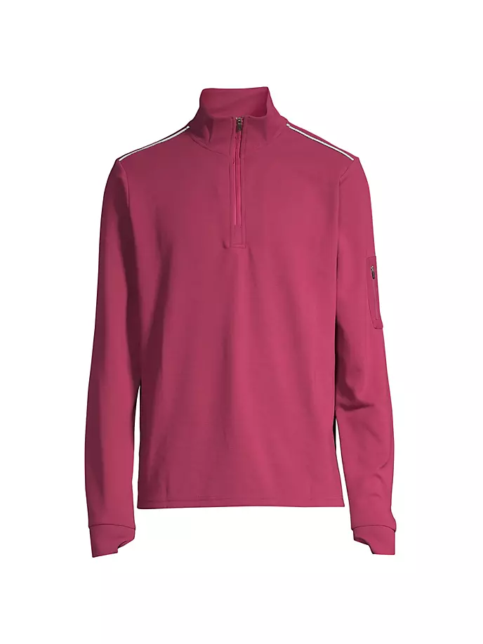 

Толстовка Active Slim Fit с молнией в четверть Saks Fifth Avenue, цвет anemone