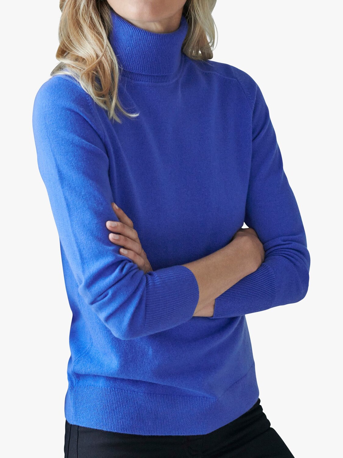 

Кашемировый джемпер с высоким воротником Pure Collection, синий