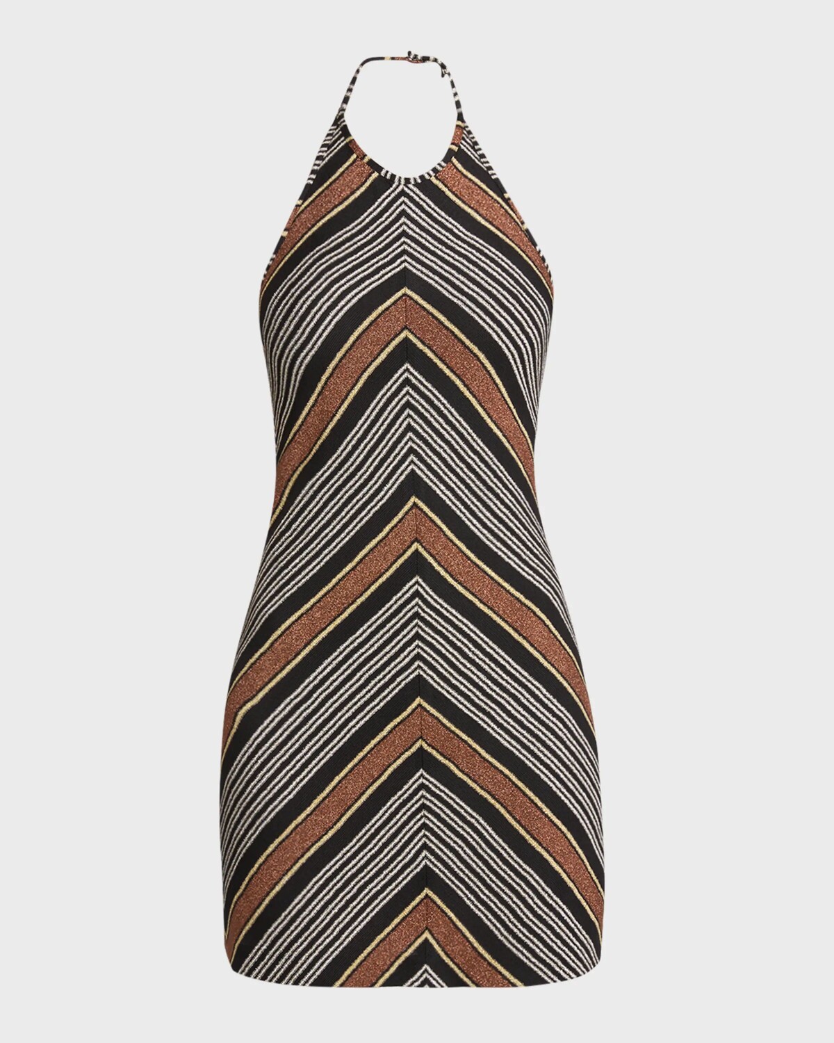 

Мини-платье с бретелью на бретельках металлизированного шеврона Missoni, цвет Multicolor Bla