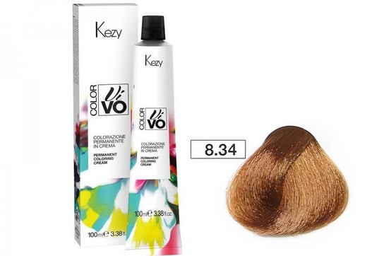 Краска для волос Kezy Color Vivo 100 мл 8.34 табак светлый блондин