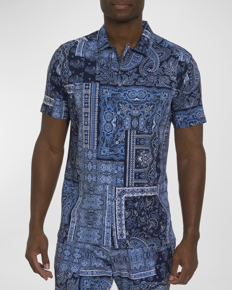 

Мужская рубашка с коротким рукавом The Gotham Robert Graham