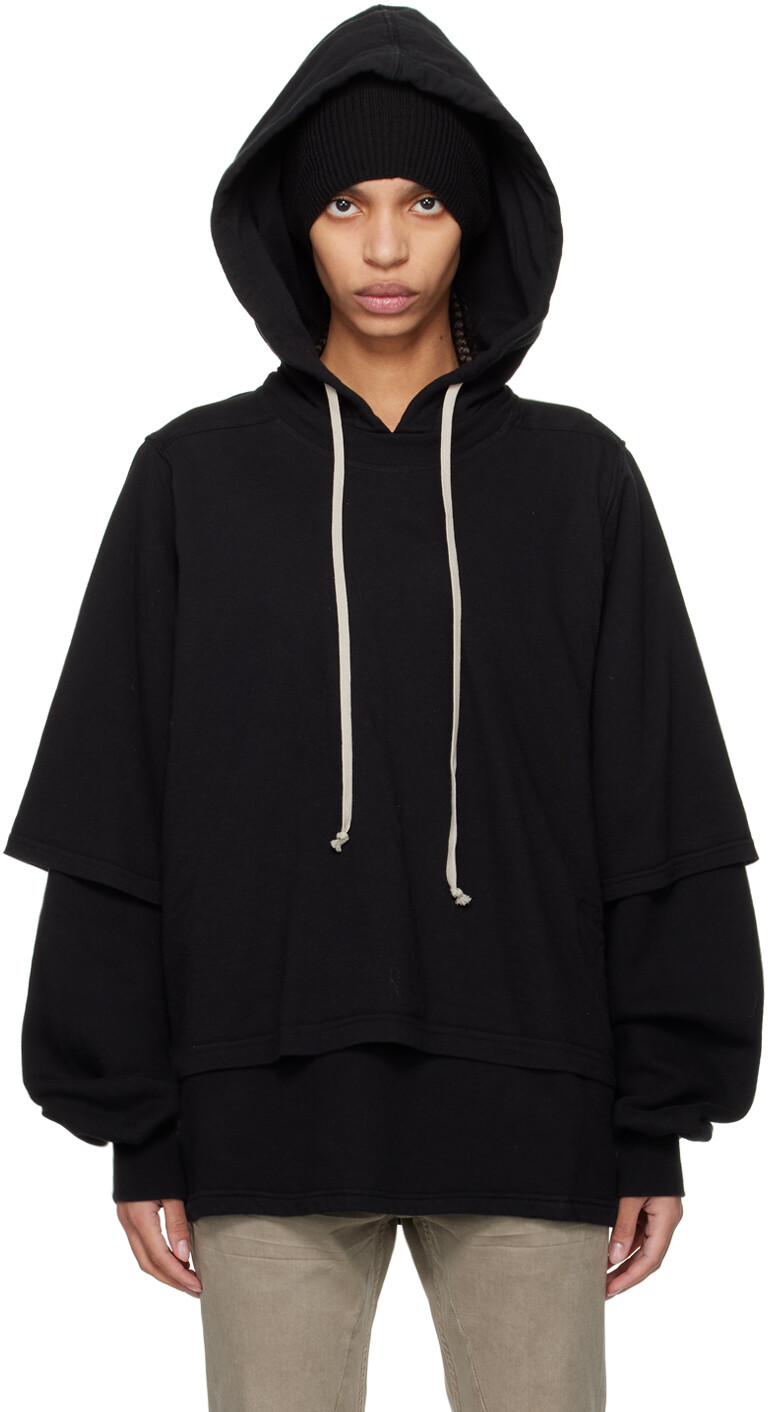 

Черная толстовка с капюшоном Hustler Rick Owens Drkshdw, цвет Black