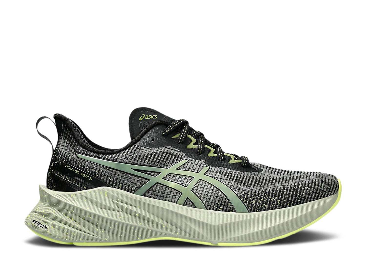 Кроссовки ASICS Novablast 3 Le 'Black Glow Yellow', черный кроссовки asics novablast 2 gs black glow yellow черный