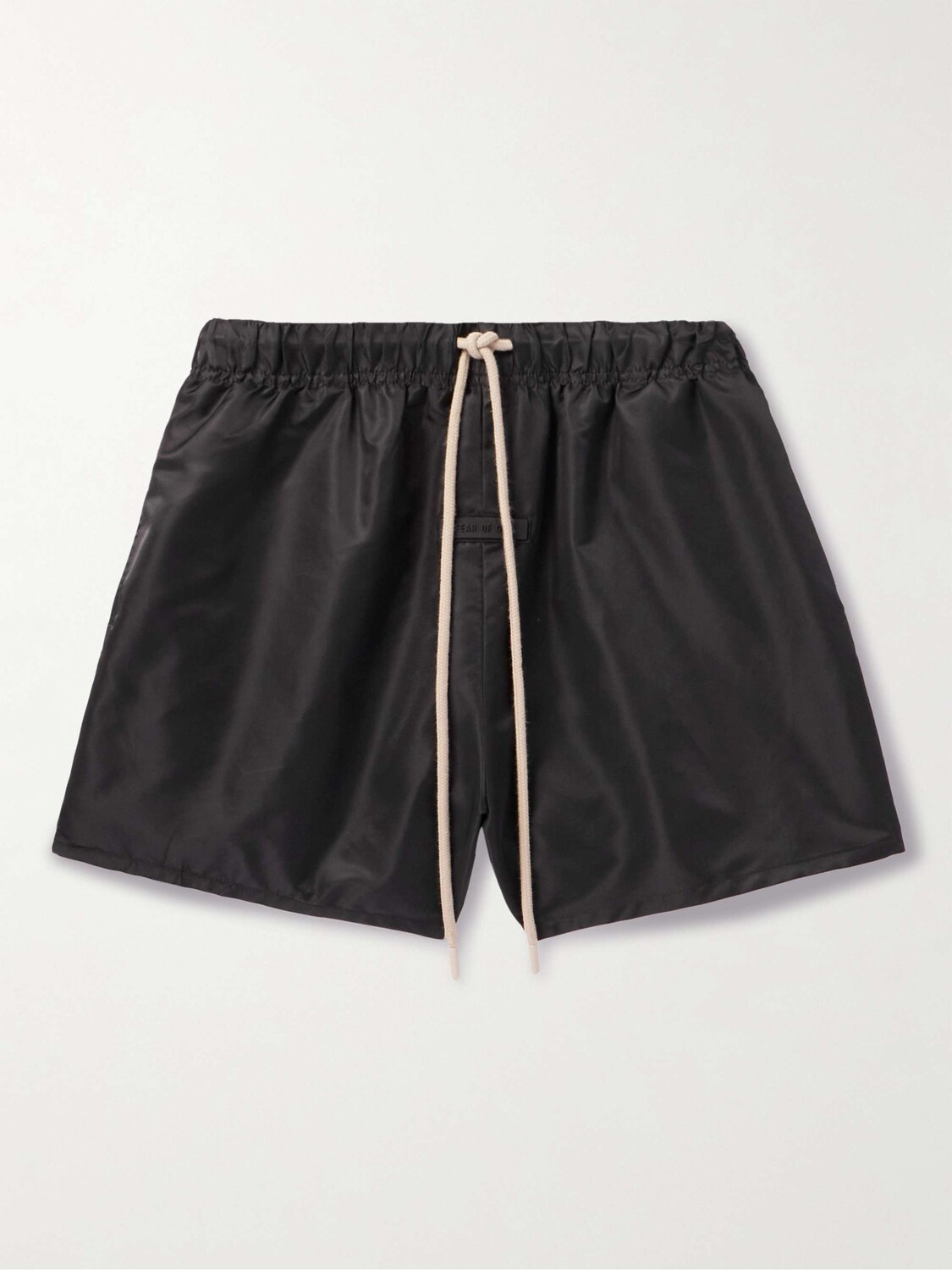 

Прямые шорты с аппликацией логотипа и завязками FEAR OF GOD ESSENTIALS, черный