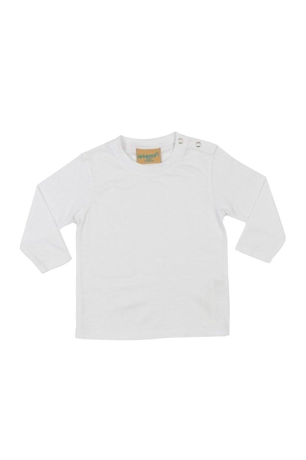 Простая футболка с длинным рукавом Larkwood, белый полосатая футболка с коротким рукавом larkwood белый