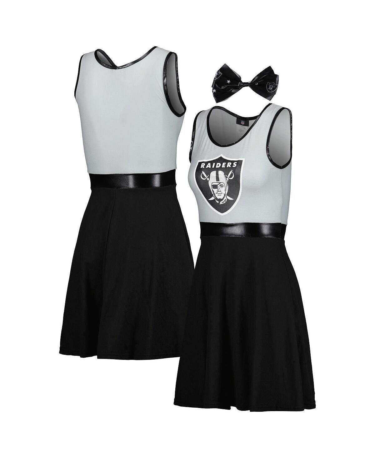 

Женский костюм черного и серебряного цвета Las Vegas Raiders Game Day, комплект платьев Jerry Leigh, черный