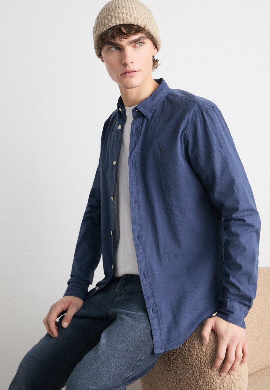 

Рубашка AllSaints, синий