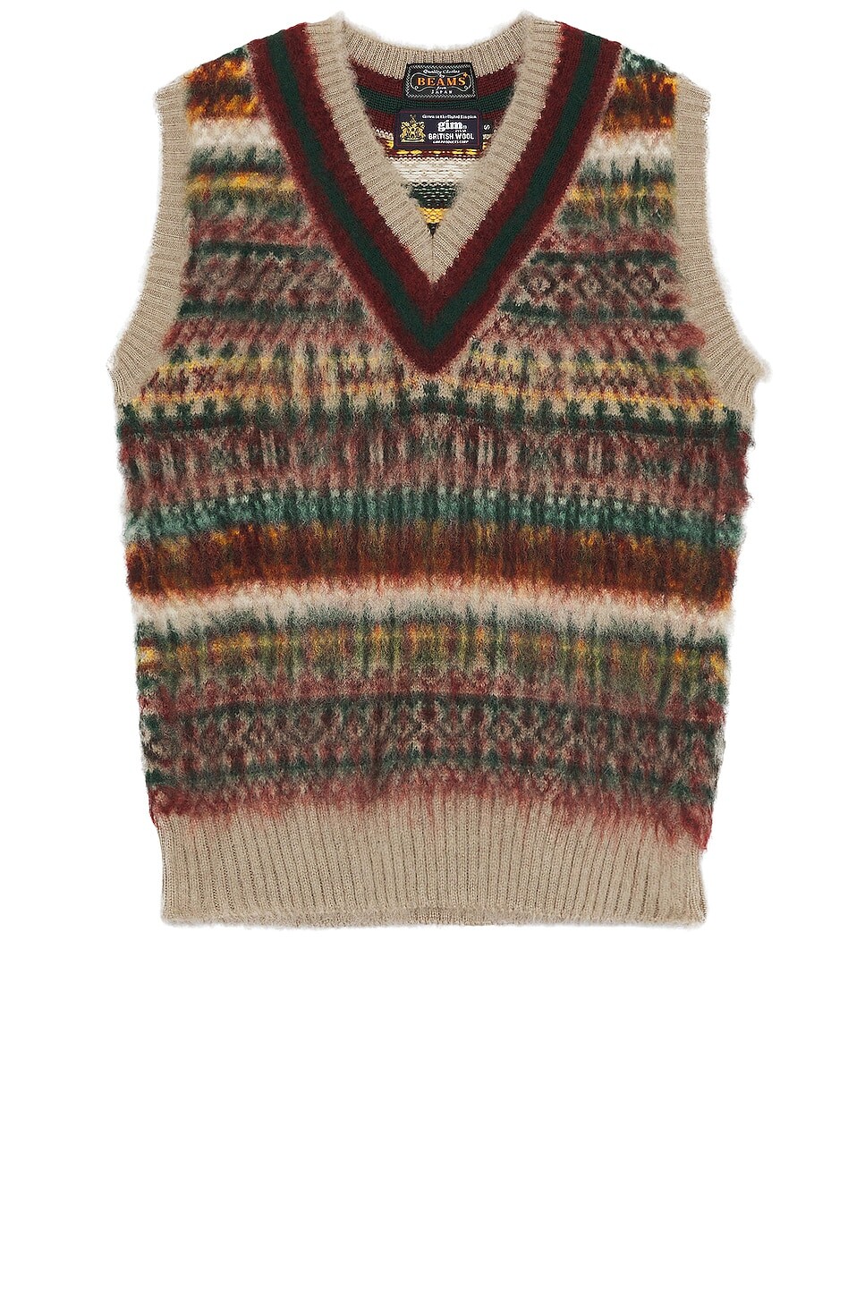 

Жилет Beams Plus Beams Plus Gim Cricket Fair Isle, бежевый