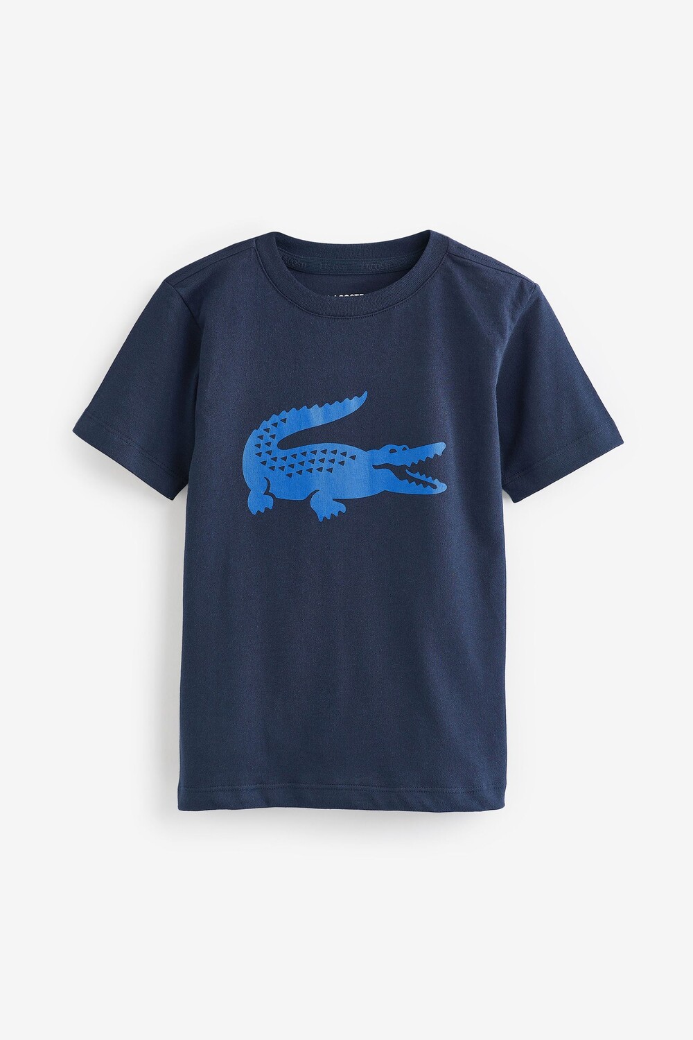 

Синяя футболка с контрастным логотипом Lacoste, синий