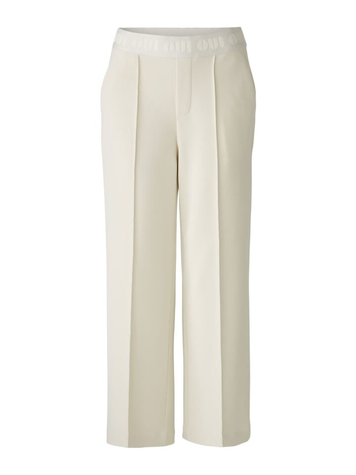 

Тканевые брюки Oui Culotte zum Schlupfen, белый