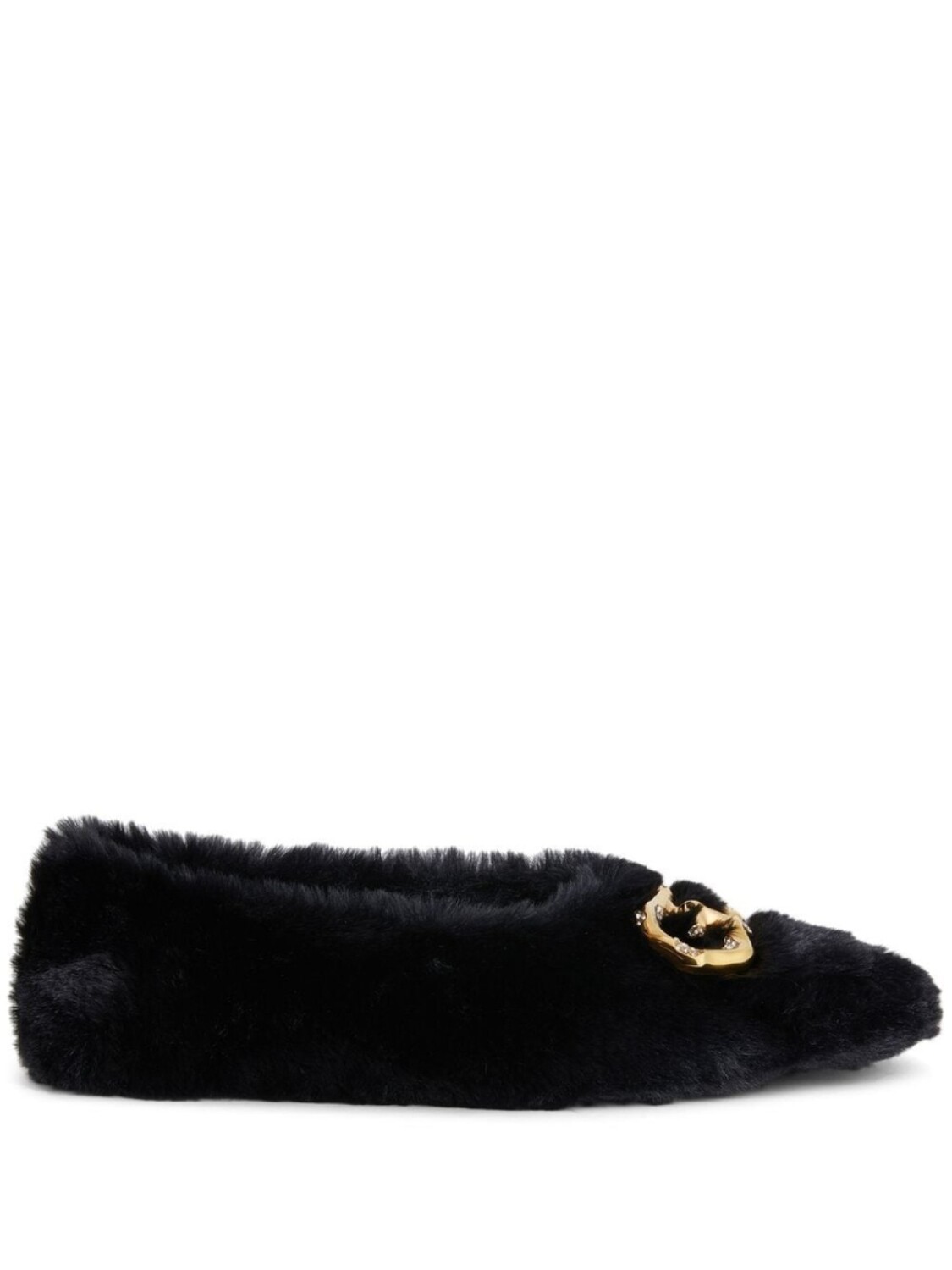 

Giuseppe Zanotti лоферы Lucreciia с искусственным мехом, черный