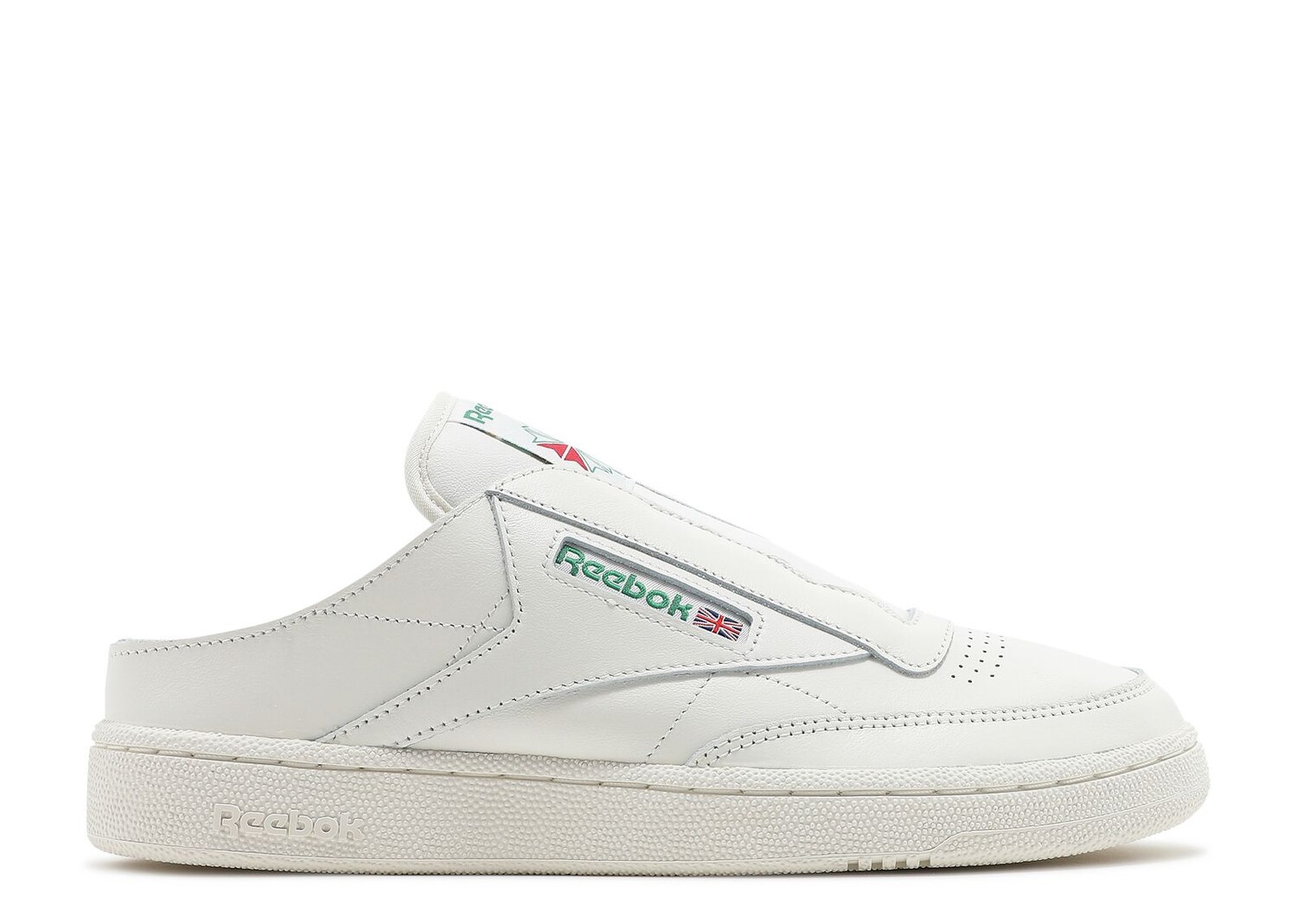 

Кроссовки Reebok Club C Laceless Mule 'Chalk Glen Green', кремовый, Бежевый