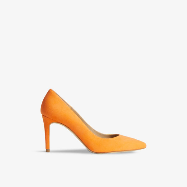 Замшевые туфли floret на каблуке с острым носком Lk Bennett, оранжевый