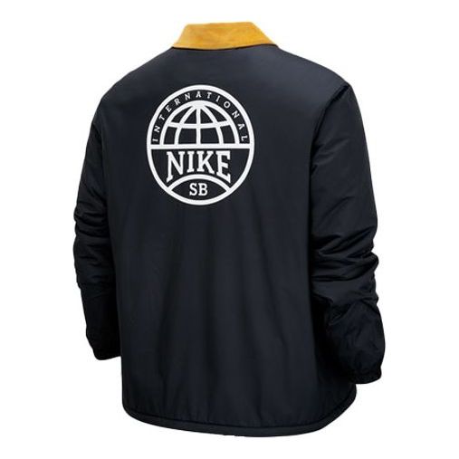 цена Куртка Nike SB Skateboard Logo Casual Sports Skateboard lapel Jacket Black, черный