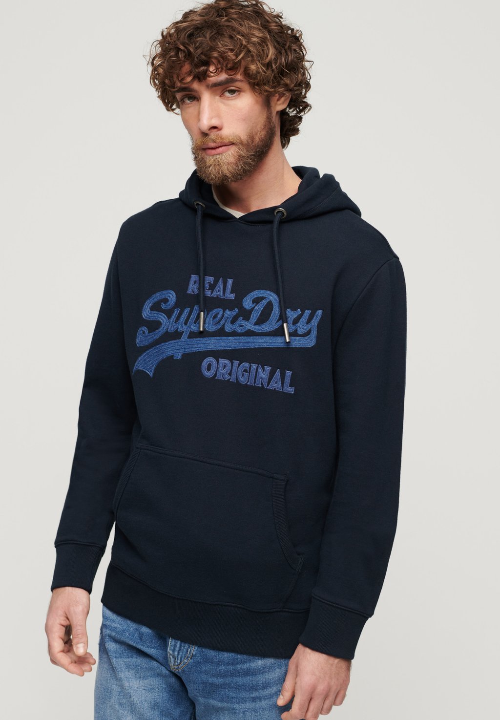 

Толстовка EMBROIDERED LONG SLEEVED Superdry, синий