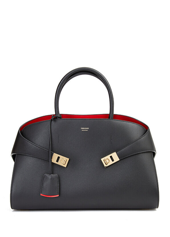 

Черная красная женская кожаная сумка Ferragamo