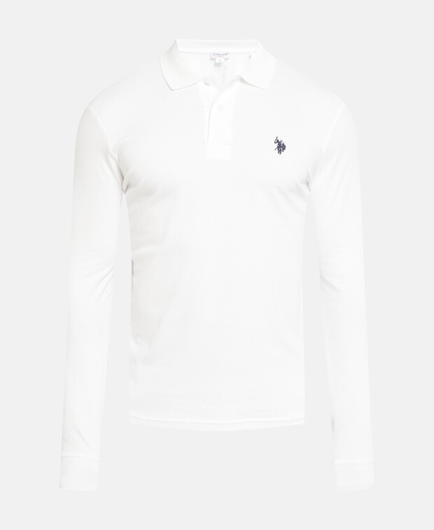 

Рубашка-поло с длинными рукавами U.S. Polo Assn., цвет Wool White