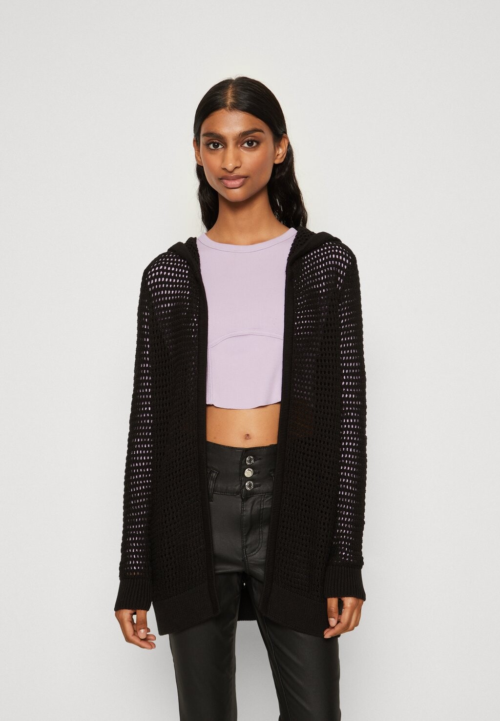 

Кардиган VMMADERA OPEN HOOD CARDIGAN Vero Moda Petite, цвет black