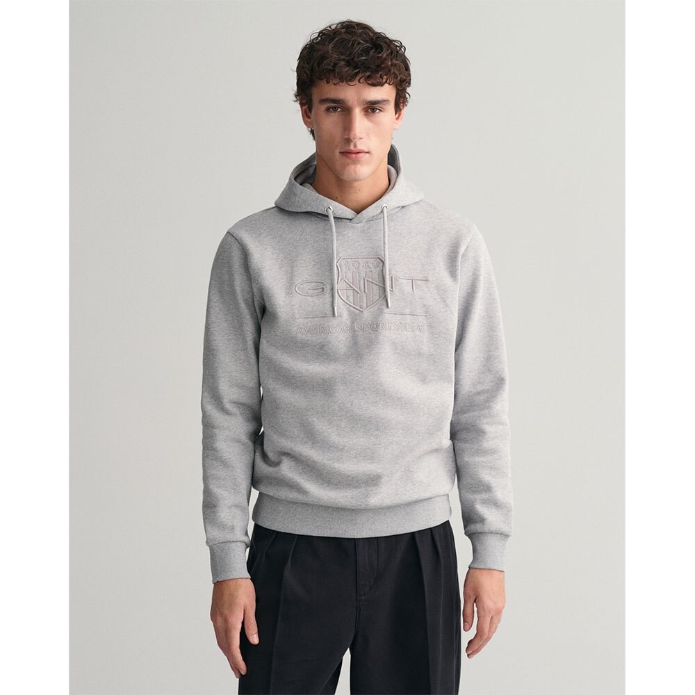 

Худи Gant Tonal Regular Fit, серый