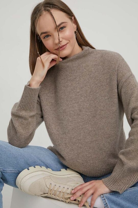 

Кашемировый свитер Abercrombie & Fitch, коричневый