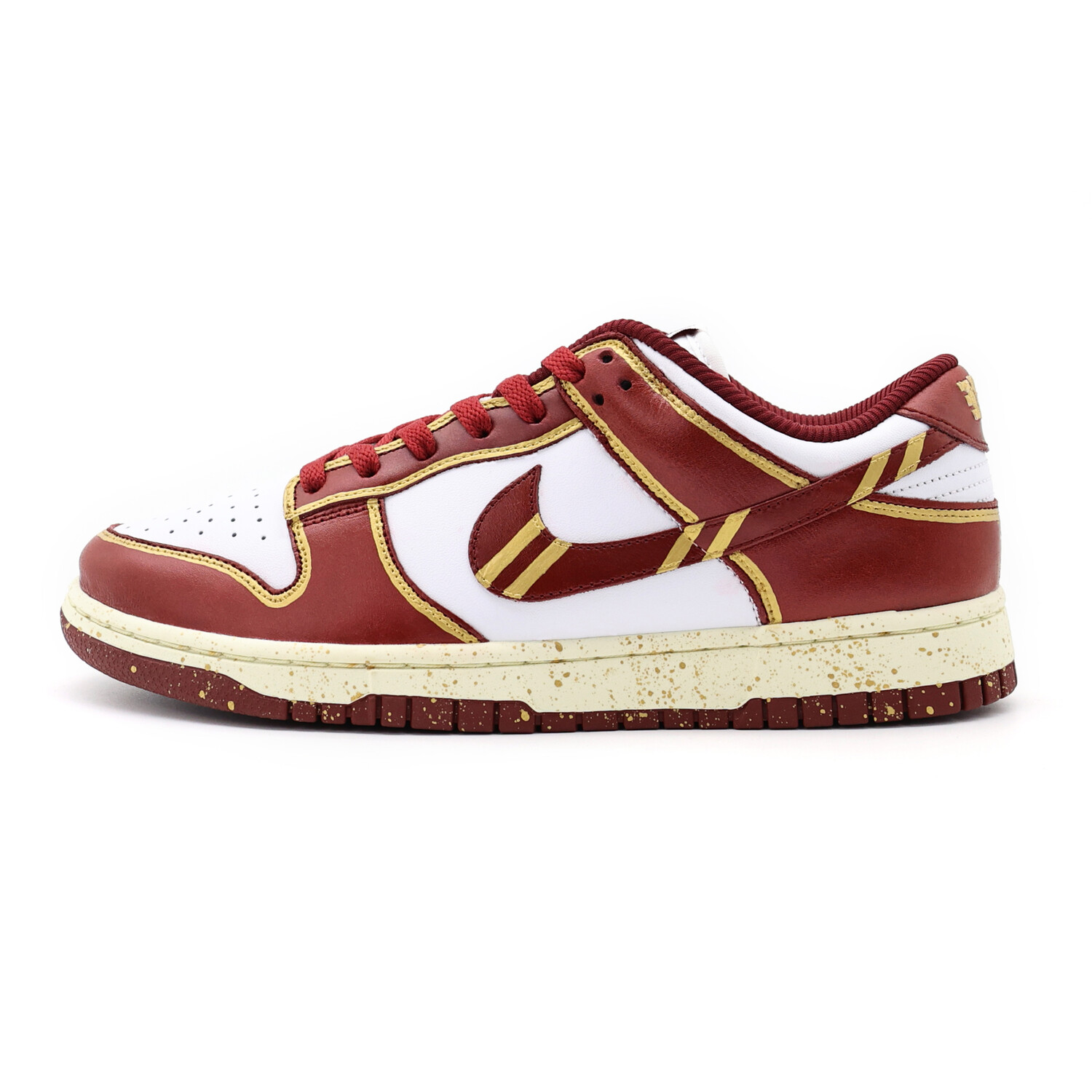

Кроссовки Nike Dunk Skateboarding Shoes Women's Low-top Platinum, цвет Burgundy