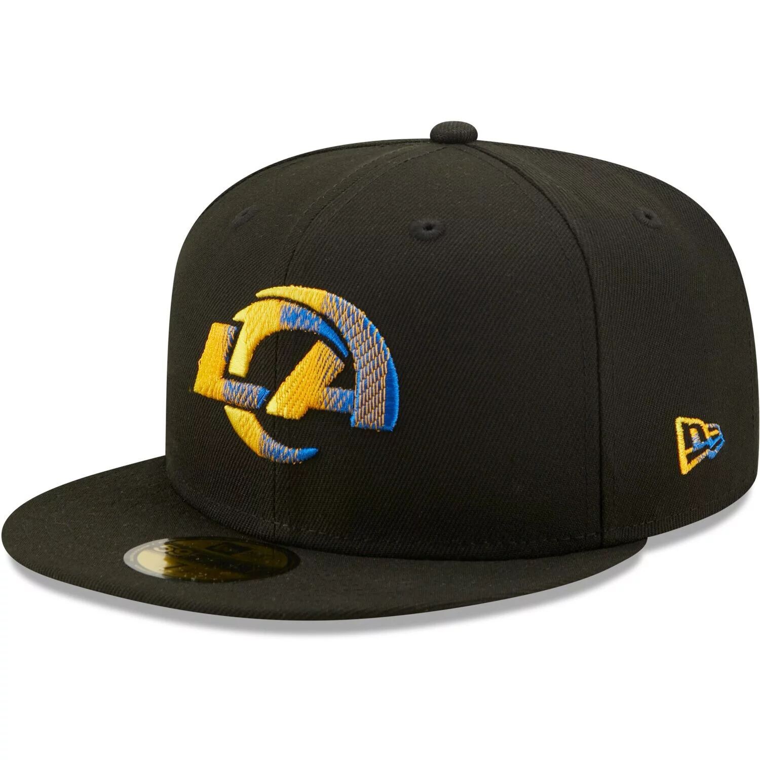 

Мужская облегающая шляпа New Era Black Los Angeles Rams Team с логотипом цвета тусклого цвета 59FIFTY