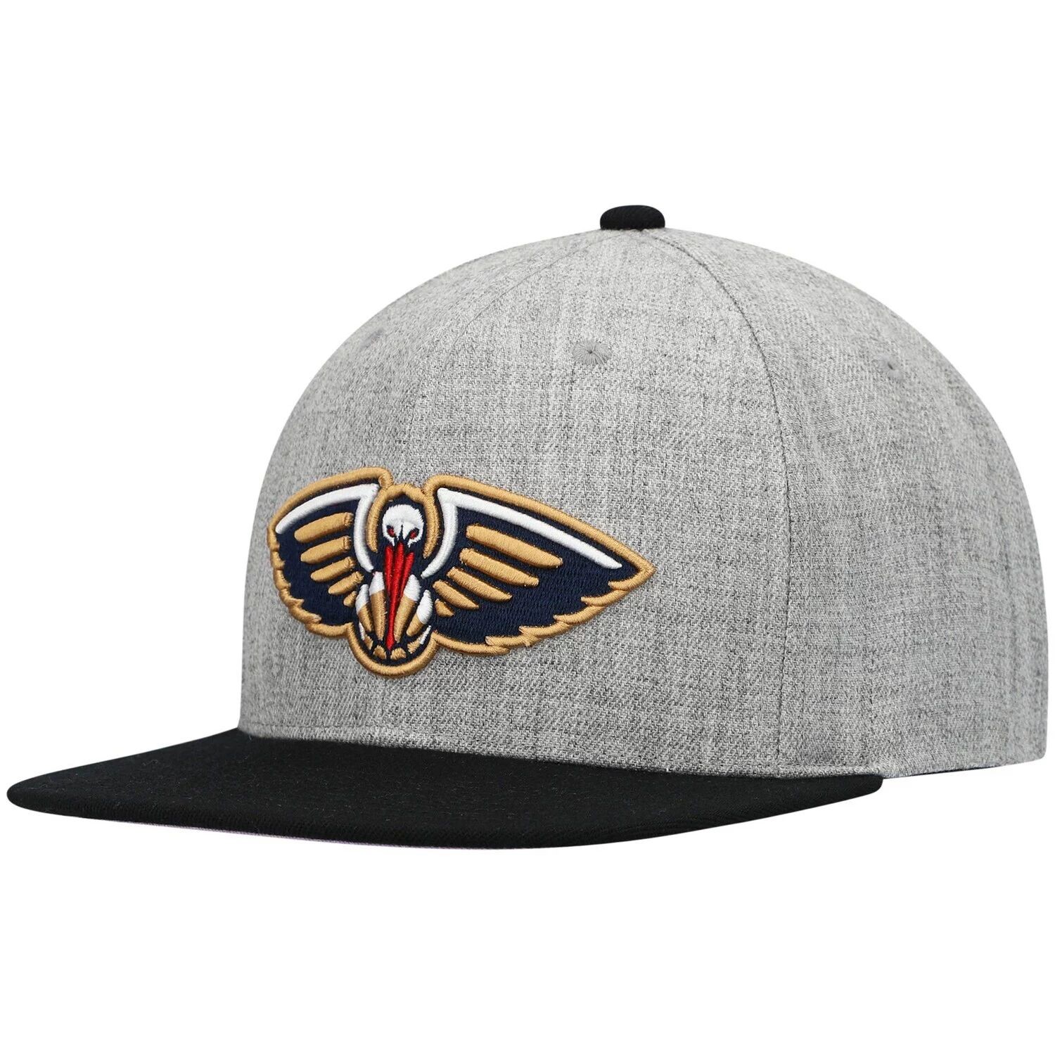 

Мужская кепка Mitchell & Ness Heathered Grey/Black New Orleans Pelicans