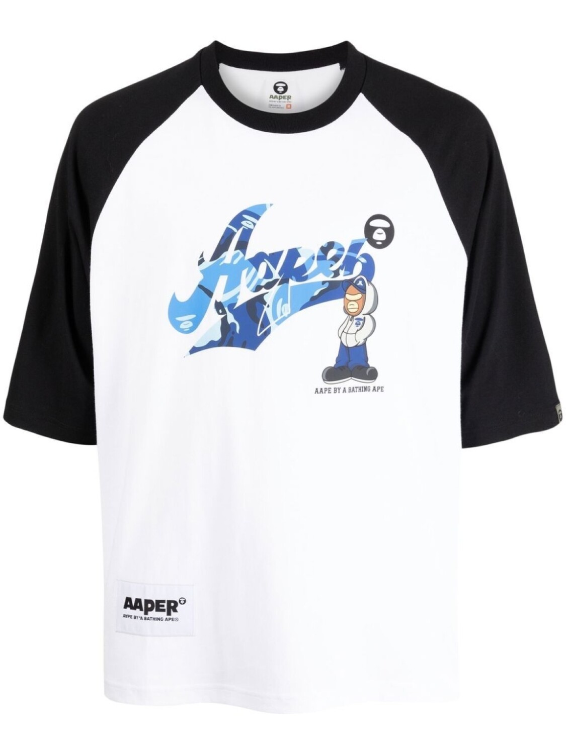 

Футболка с графичным принтом AAPE BY *A BATHING APE, белый