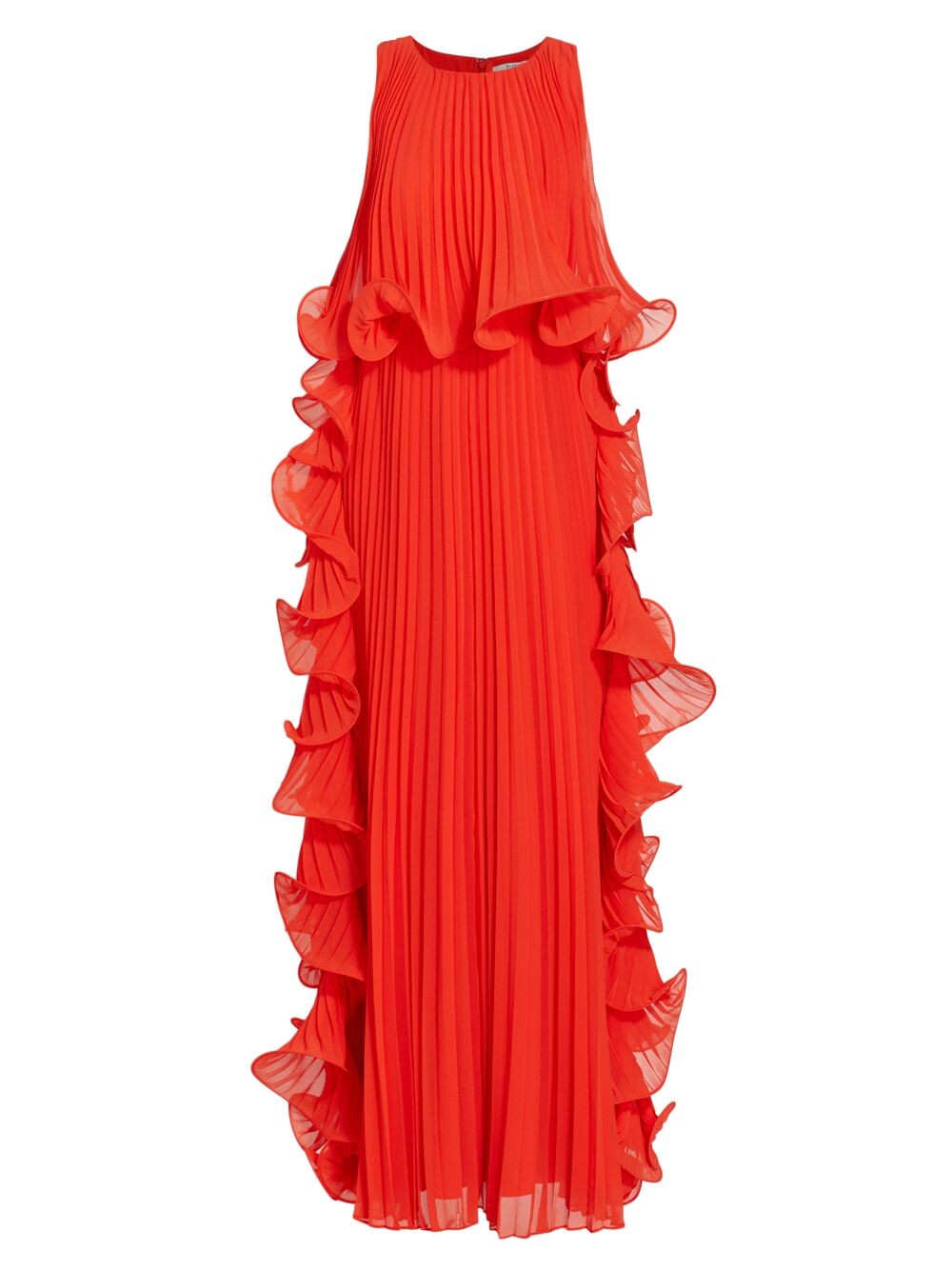 

Плиссированное платье с отделкой осьминогом Badgley Mischka