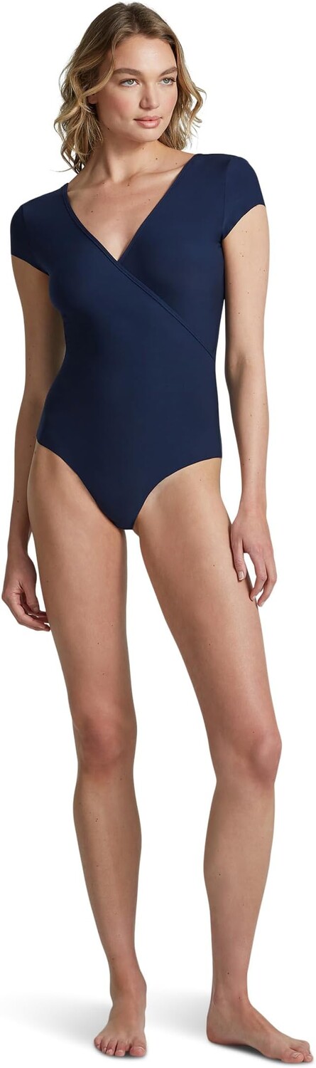 

Боди Commando Butter Cap Sleeve Wrap Bodysuit, темно-синий