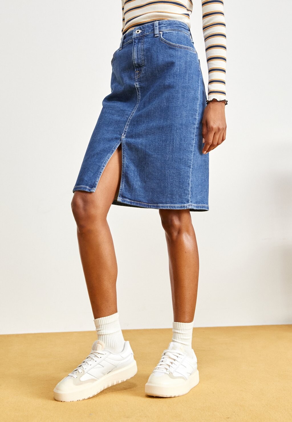 

Юбка Pepe Jeans, синий деним