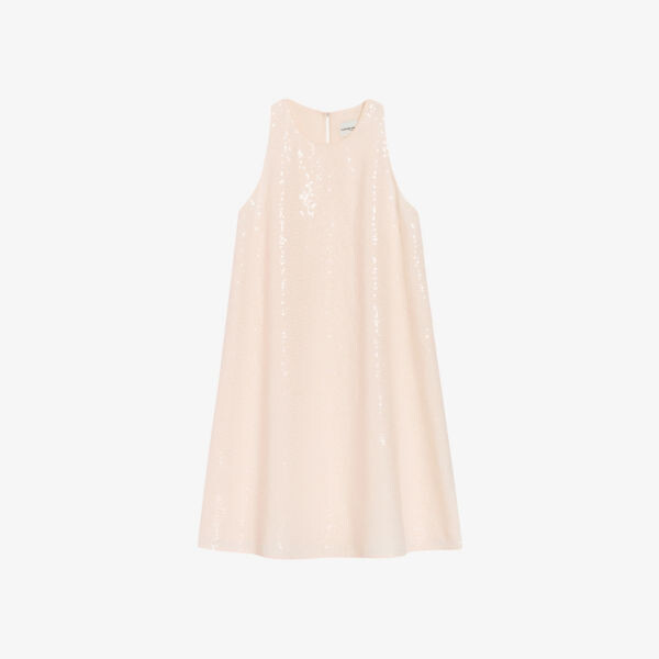 

Тканое платье мини с пайетками Claudie Pierlot, цвет naturels
