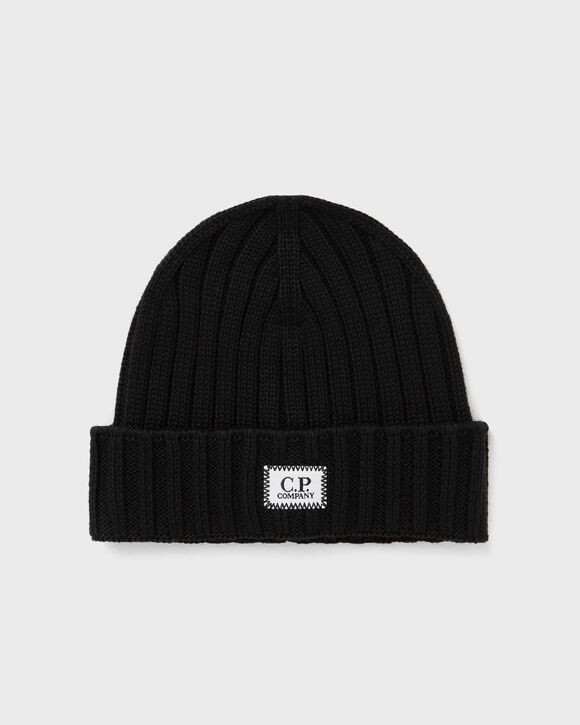 

Шапка C.P. Company Extra Fine Merino Wool Logo Beanie, черный