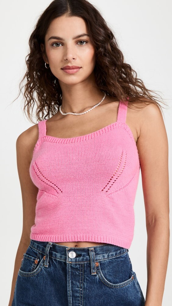 

Майка English Factory Sweater, розовый