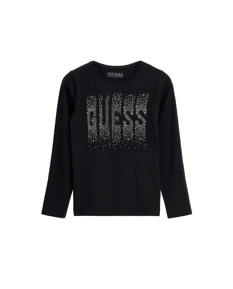 

Яркая футболка с длинными рукавами и логотипом Guess, черный