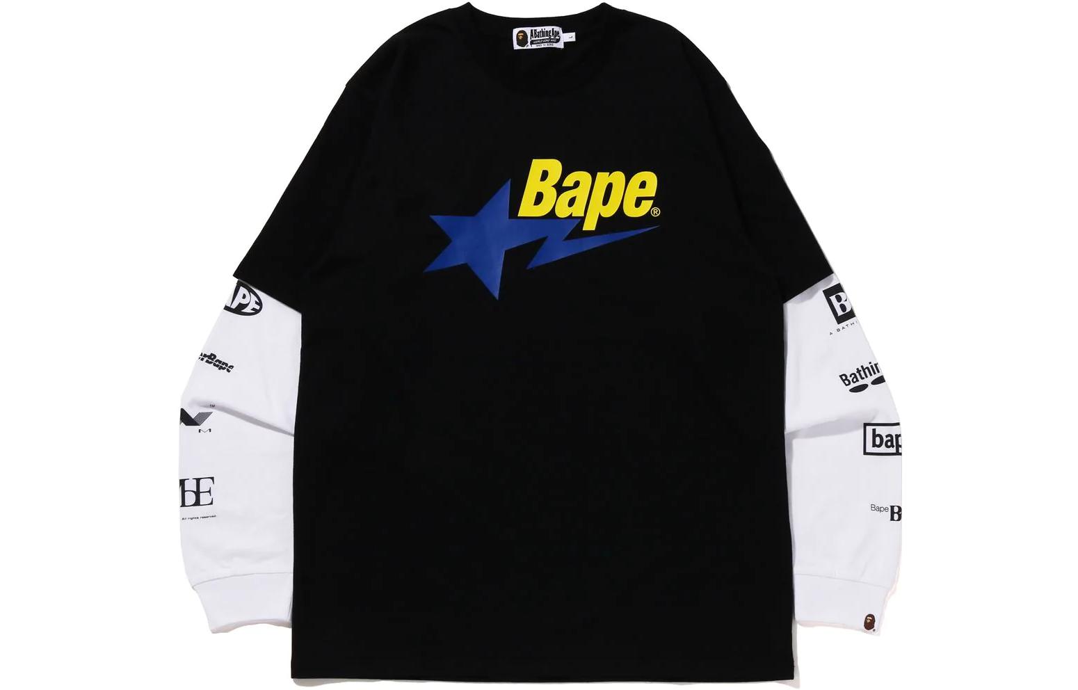 

Футболка BAPE Sta Layerd L/S A Bathing Ape, черный