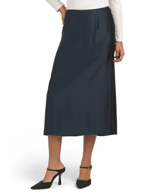 

Атласная юбка-комбинация Vince, цвет Coastal