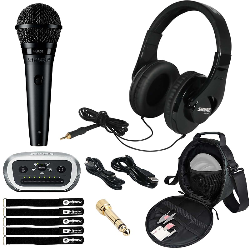 Динамический микрофон Shure Shure Digital Recording Kit PGA58 Cardioid Dynamic Mic, Interface & Headphones