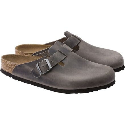 

Сабо Boston Soft Footbed Limited Edition мужские Birkenstock, цвет Iron Oiled Leather