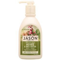 Jason Natural Средство для мытья тела с увлажняющими травами и маслом ши 30 жидких унций jason natural гель для укладки flaxseed hi shine 170 г 6 унций